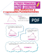 Definición y Propiedades de Los Triángulos para Quinto de Primaria