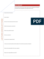 LectureChecklistForm PDF