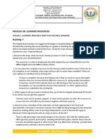 Module 3B: Learning Resources: Lesson 1: Learning Resource Maps For Distance Learning