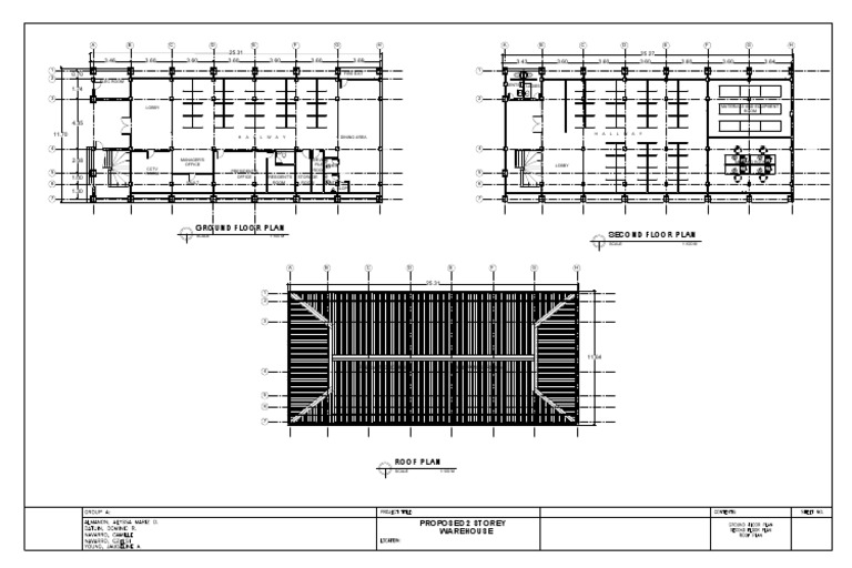 Ground Floor Plan Second Floor Plan: Proposed 2 Storey Warehouse | PDF ...