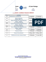 Calendario Académico UASDVIRTUAL 2020-20