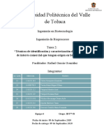 Universidad Politécnica Del Valle de Toluca: Ingeniería en Biotecnología Ingeniería de Bioprocesos Tarea 2