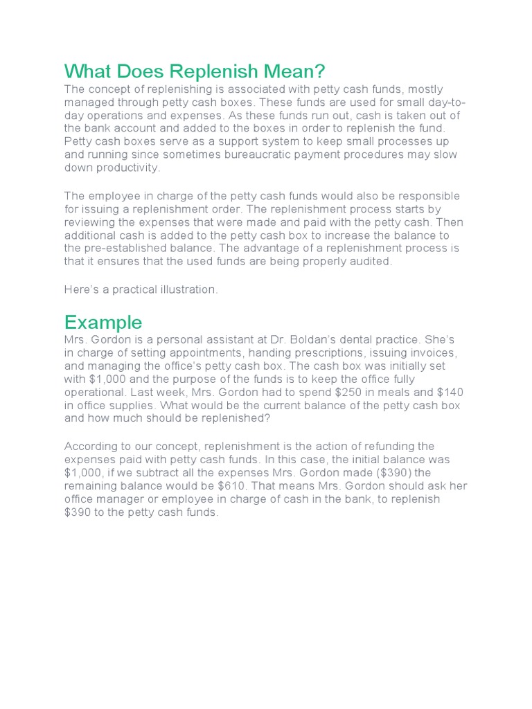 what-does-replenish-mean-pdf-cash-and-cash-equivalents-working