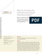 Why Has The Cyclicality of Productivity Changed? What Does It Mean? John G. Fernald1 and J. Christina Wang2