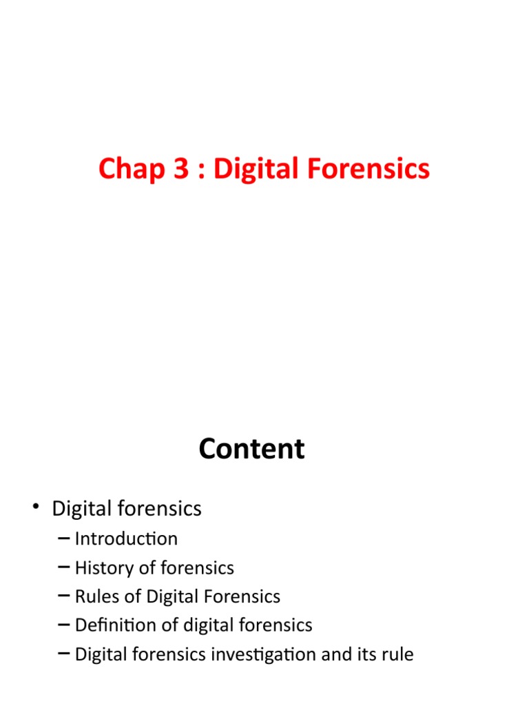 Overview of Digital Forensics Branches | PDF | Computer Forensics ...