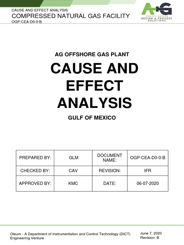 CNG Facility Cause and Effect Analysis | PDF | Valve | Chemical Engineering
