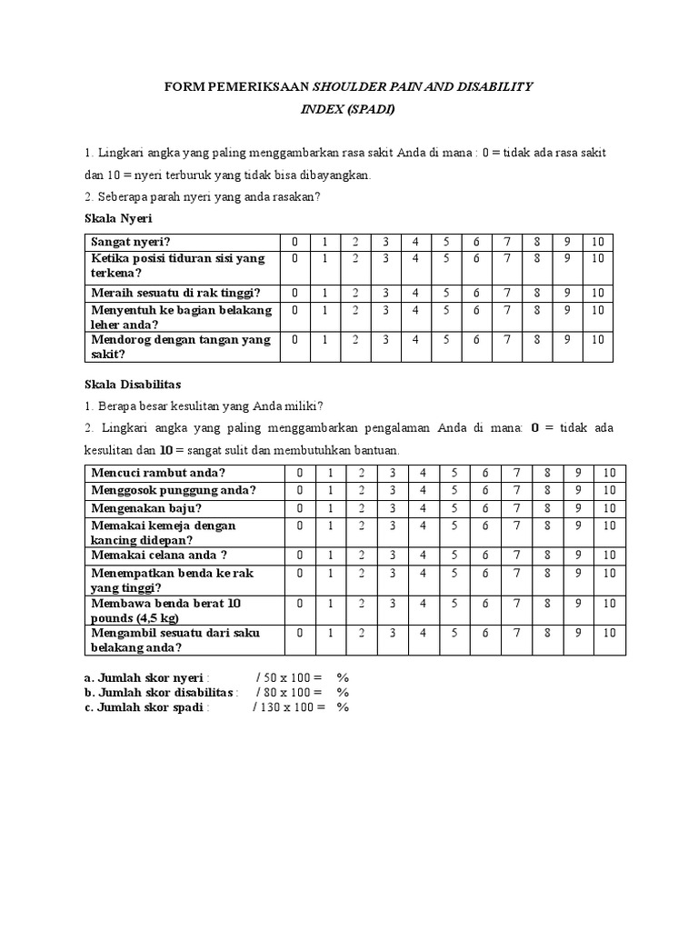 Form Spadi | PDF