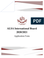 ALSA International Board Application Form 2020-2021