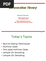 Information Theory: Mohamed Hamada