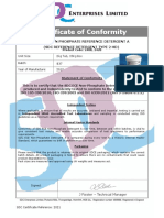 Certificate of Conformity: SDC Ece Non Phosphate Reference Detergent A (SDC Reference Detergent Type 2 HD)