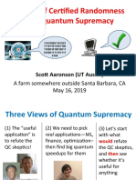 Aspects of Certified Randomness From Quantum Supremacy: Scott Aaronson (UT Austin)