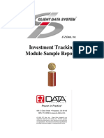 Investment Tracking Module Sample Reports