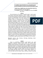 Kefahaman Aspek Linguistik Dalam Meneliti Perkembangan Kognitif Kanak-Kanak Prasekolah