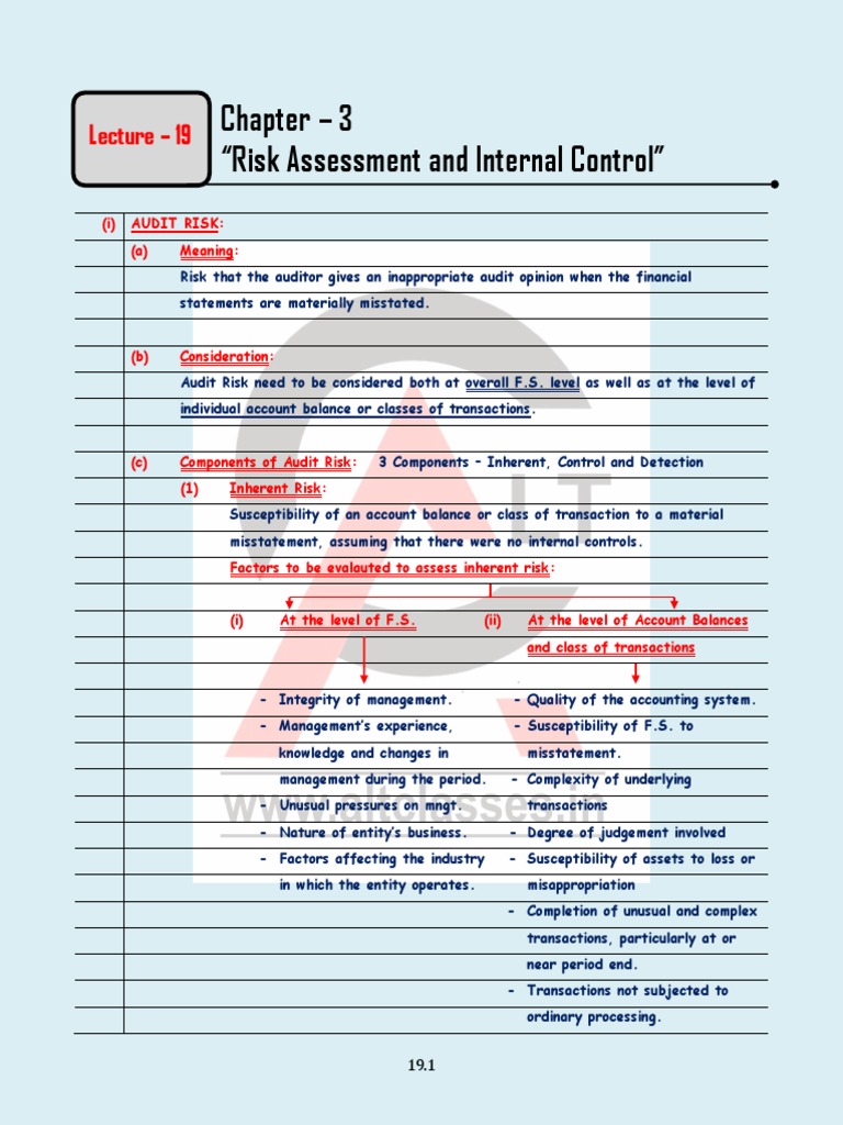 Audit Risk and Internal Control Overview | PDF | Internal Control | Audit