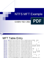 NTFS MFT Example: COEN 152 / 252
