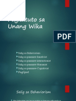 Pagkatuto Sa Unang Wika