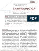 Analytical Model For Resistivity and Mean Free Path in On-Chip Interconnects With Rough Surfaces