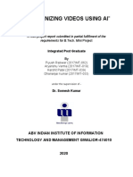 "Modernizing Videos Using Ai: A Mini Project Report Submitted in Partial Fulfillment of The Requirements Fo