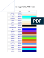 Color Names Supported by All Browsers