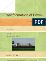Transformation of Powai: Submitted by Manisha Mary Thomas