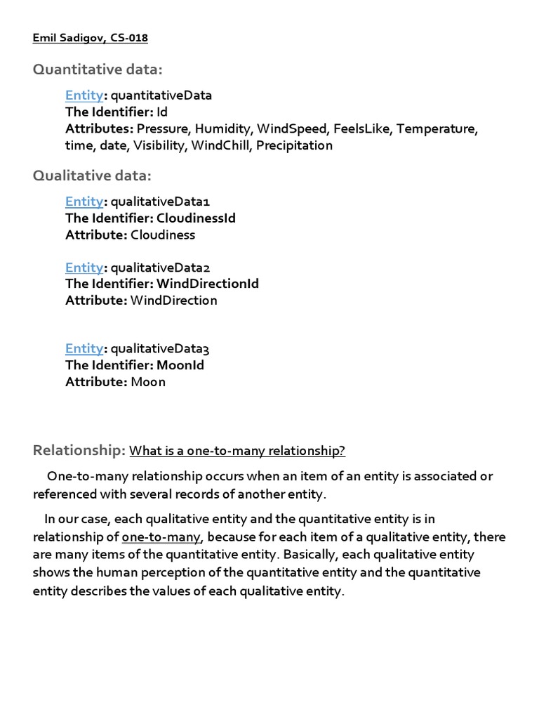 Weather Data Relationships ERD | PDF
