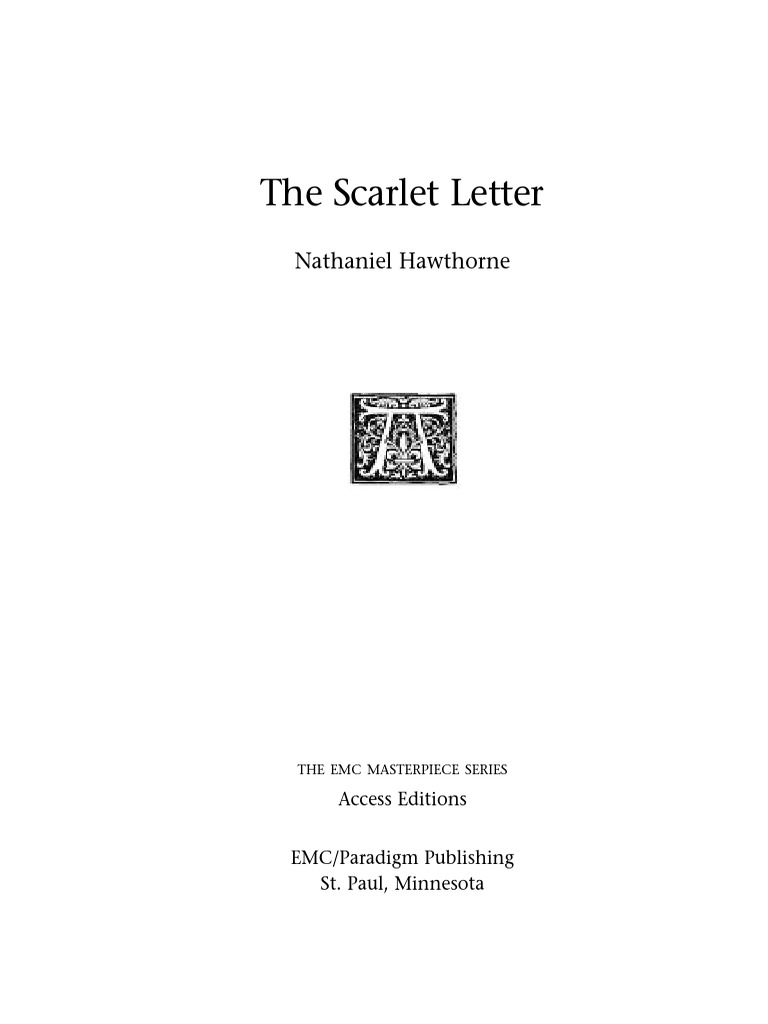 The Scarlet Letter PDF PDF Nathaniel Hawthorne Protestantism