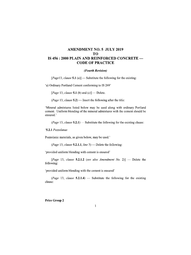 IS CODE 456 LATEST AMENDMENT PDF DOWNLOAD intelligence overview
