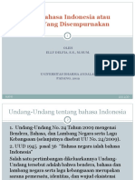 Ejaan Bahasa Indonesia Atau Ejaan Yang Disempurnakan: Oleh Elly Delfia, S.S., M.Hum