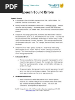Download TinyEYEcom - Speech Sound Errors in Children by TinyEYE Therapy Services SN4795621 doc pdf