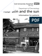 Your Skin and The Sun: Department of Dermatology
