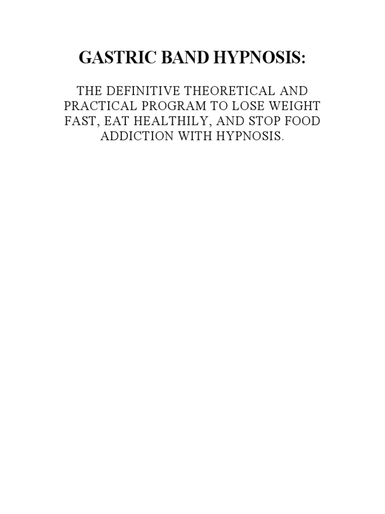 Gastric Band Hypnosis Download Free Pdf Hypnosis Psychotherapy