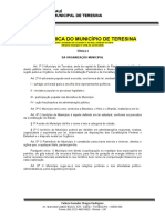 1. Lei Orgânica do Município de Teresina – atualizada até emenda nº 30 de 2019