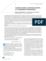 La experiencia traumática desde la experiencia positiva, resiliencia y crecimiento postraumatico