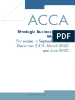 NEW ACCA - Strategic Business Leader (SBL) - Workbook - 2019 PDF