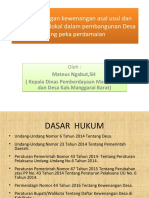 Pengembangan Kewenangan Lokal Dan Asal Usul