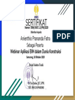 Sertifikat Webinar Building Information Management