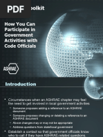 Chapter Toolkit: How You Can Participate in Government Activities With Code Officials