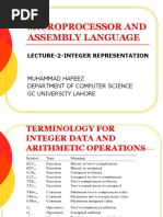 Microprocessor and Assembly Language: Lecture-2-Integer Representation