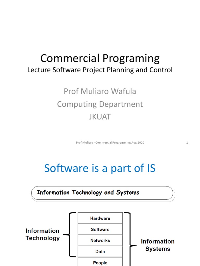 Commercial Programming Lecture Notes 2020 | PDF | Project Management ...