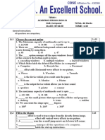 Term I Academic Session 2020 21 Grade: Iv Sub: Computer Total: 40 Marks DATE: 05/10/20 TIME: 1:30