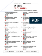 Worksheet Test Relatives Clauses