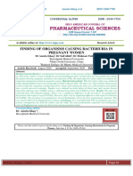 Pharmaceutical Sciences: Finding of Organisms Causing Bacteriuria in Pregnant Women