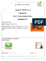 Grade 9-MYP Yr. 4 Chemistry: Booklet # 3