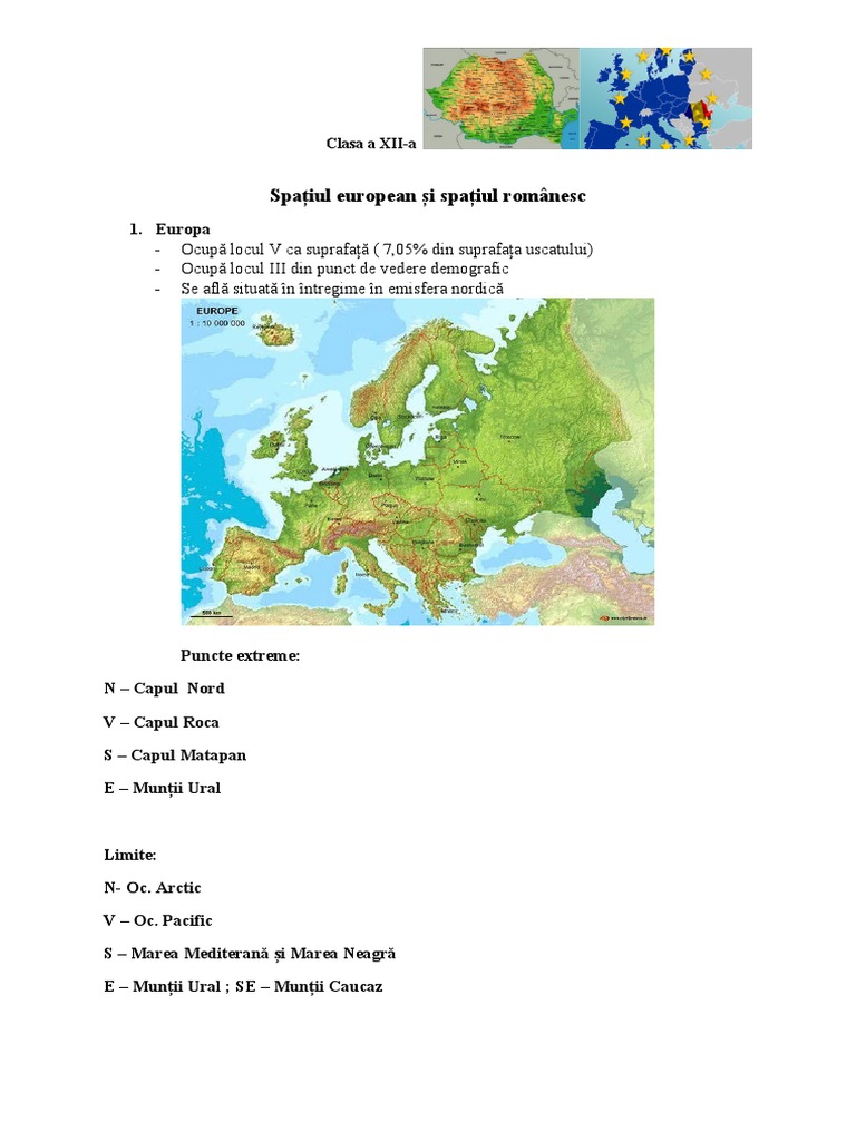 1 Spatiul European Si Spatiul Romanesc | PDF