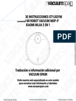 Manual de Instrucciones Español STYJ02YM XIAOMI MI ROBOT VACUUM MOP P XIAOMI MIJIA 2EN1 WWW - Vacuumspain.com V20.04.001 PDF