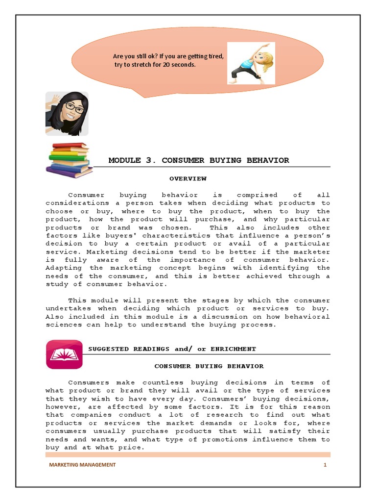 Marketing Management Module 3 | PDF | Consumer Behaviour | Marketing