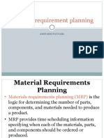 Material Requirement Planning: Amitabh Patnaik