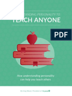 Teach Anyone: Understanding Personality To