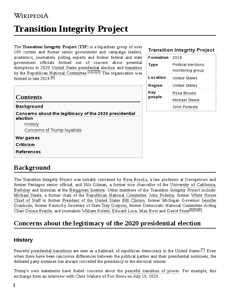 Transition Integrity Project PDF Postal Voting Donald Trump