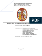 Resumen Derechos Reales de Uso y Habitacion PDF